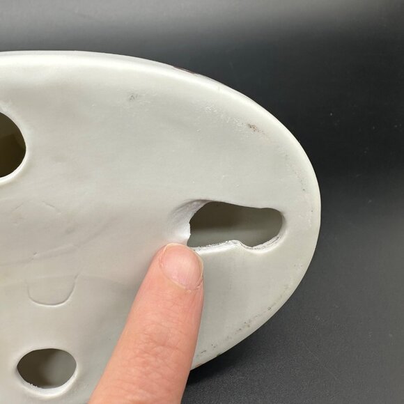 Vintage Towel Rack Brackets Lisette International Ceramic Floral Hand Decorated - Picture 8 of 12